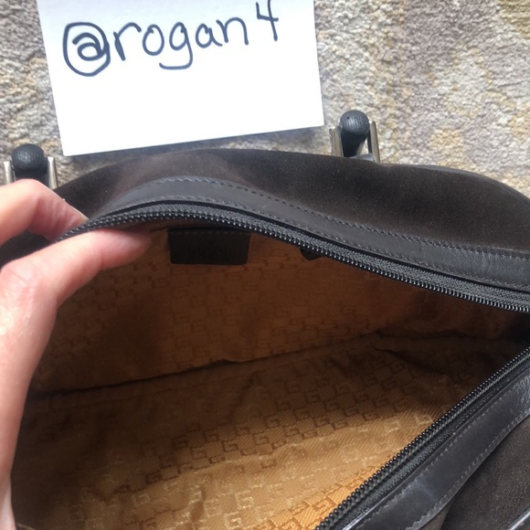 💯Gucci Suede Bamboo Top Handle Bag - Picture 15 of 16